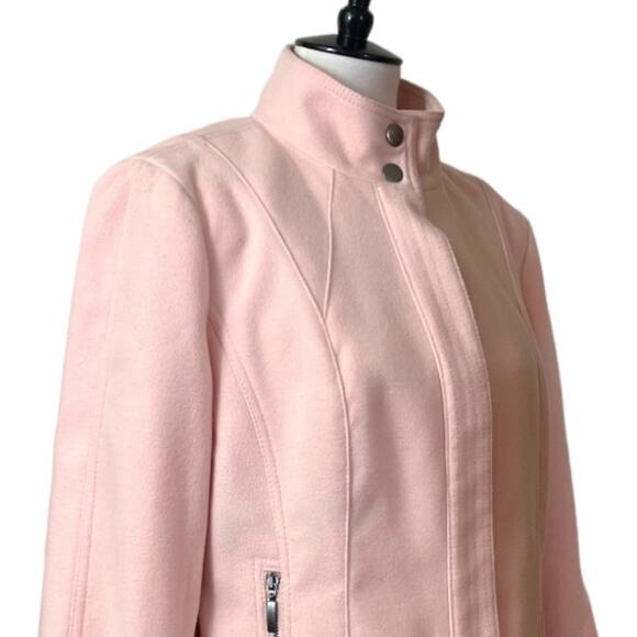 Chico’s Women’s Coat Moto Style Zip Front Jacket Pink Size 2 Women's Size M - Picture 7 of 14